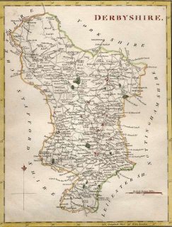 Derbyshire in 1805 Click for link to GENmaps for A LARGER MAP